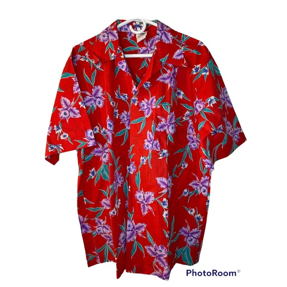Vintage Island Vibrations of Hawaii Men's Size XL Button Up Shirt Hawaiian - Picture 1 of 5